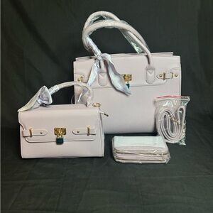 Elegant Lavender Women's Handbag Set